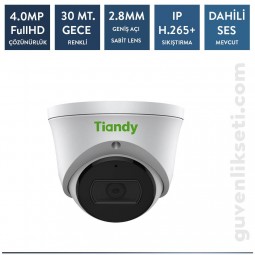 Tiandy TC-C34XS 4mp Sesli Starlight ip Dome Kamera